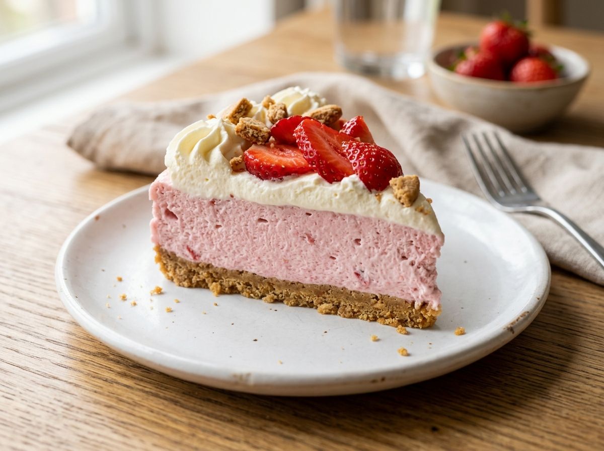 Classic Strawberry Angel Delight Cheesecake