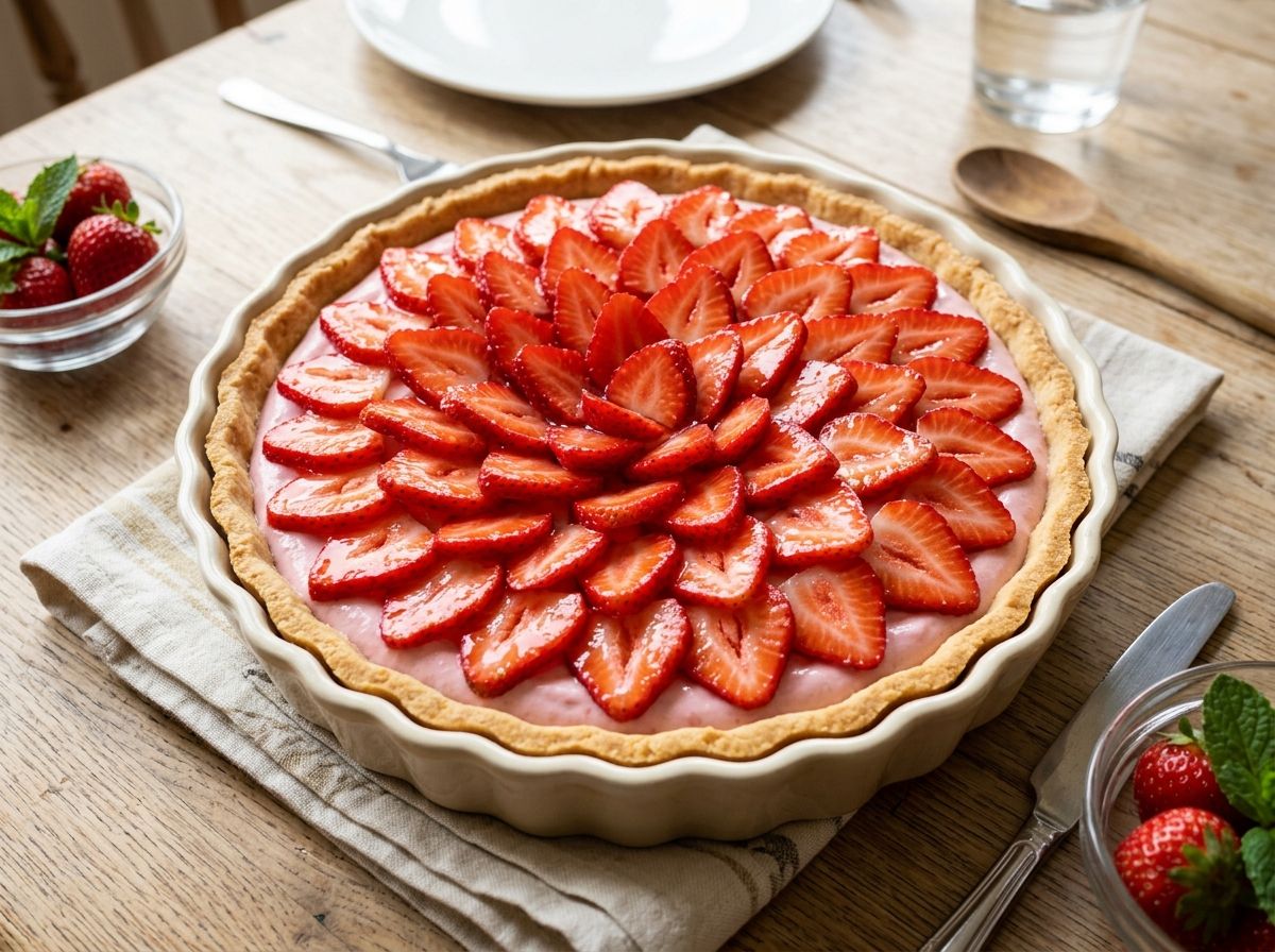 No-Bake Strawberry Angel Delight Tart