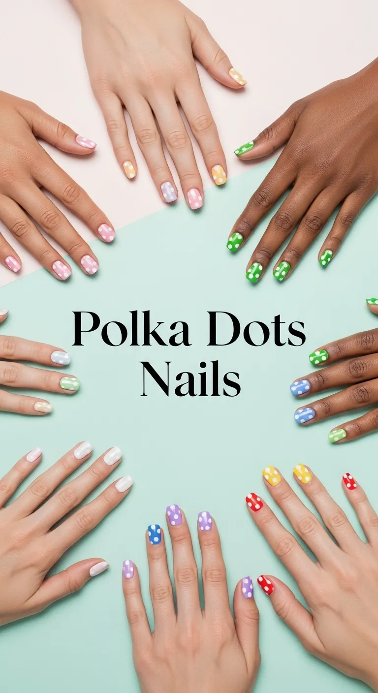 25 Polka Dots Nails Ideas | Stylish Nail Art Inspiration by Juliie Nails Art, image size:768x1408