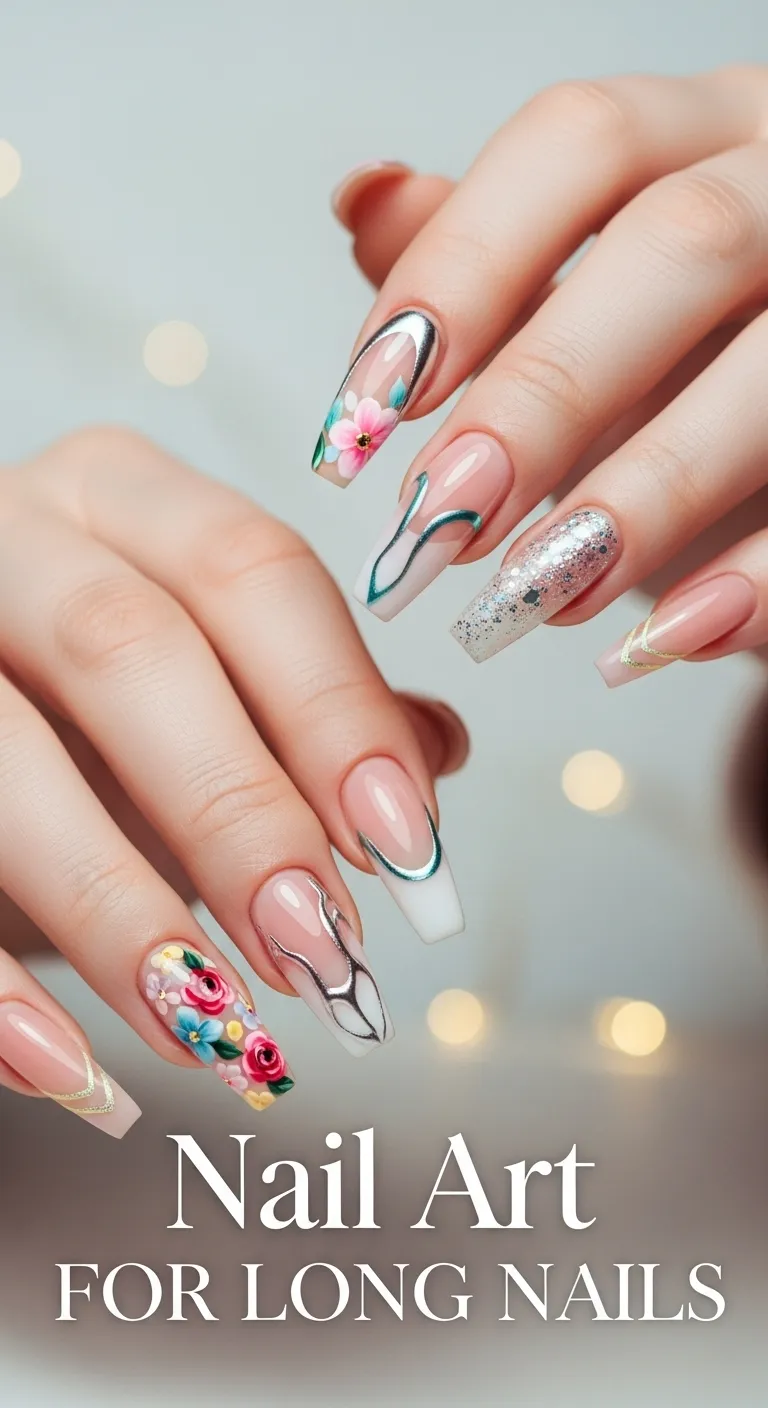 nail art for long nails