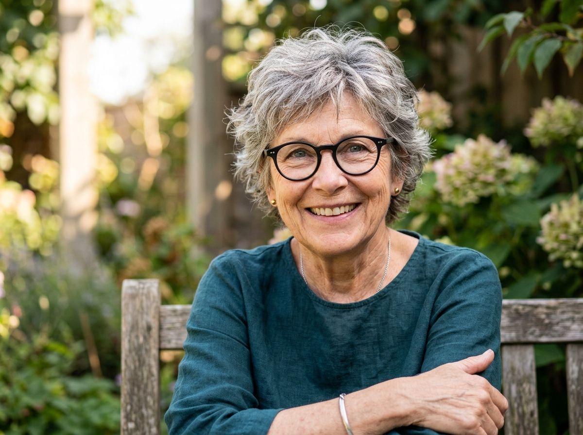 Sleek Short Crop with Asymmetric Bangs for Women Over 70