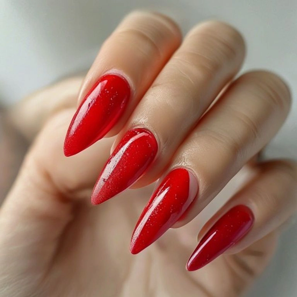 Minimalist red half-moons.