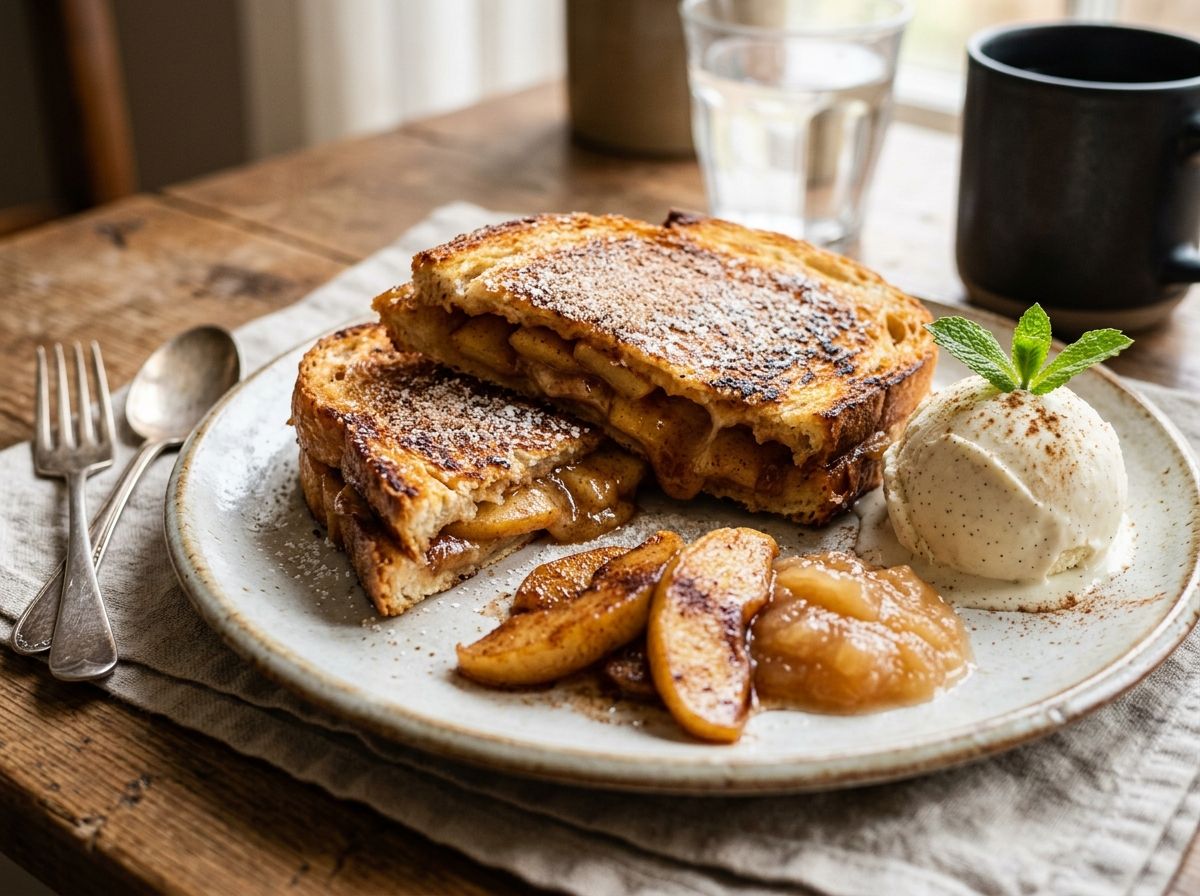 Warm Apple Pie Dessert Toastie