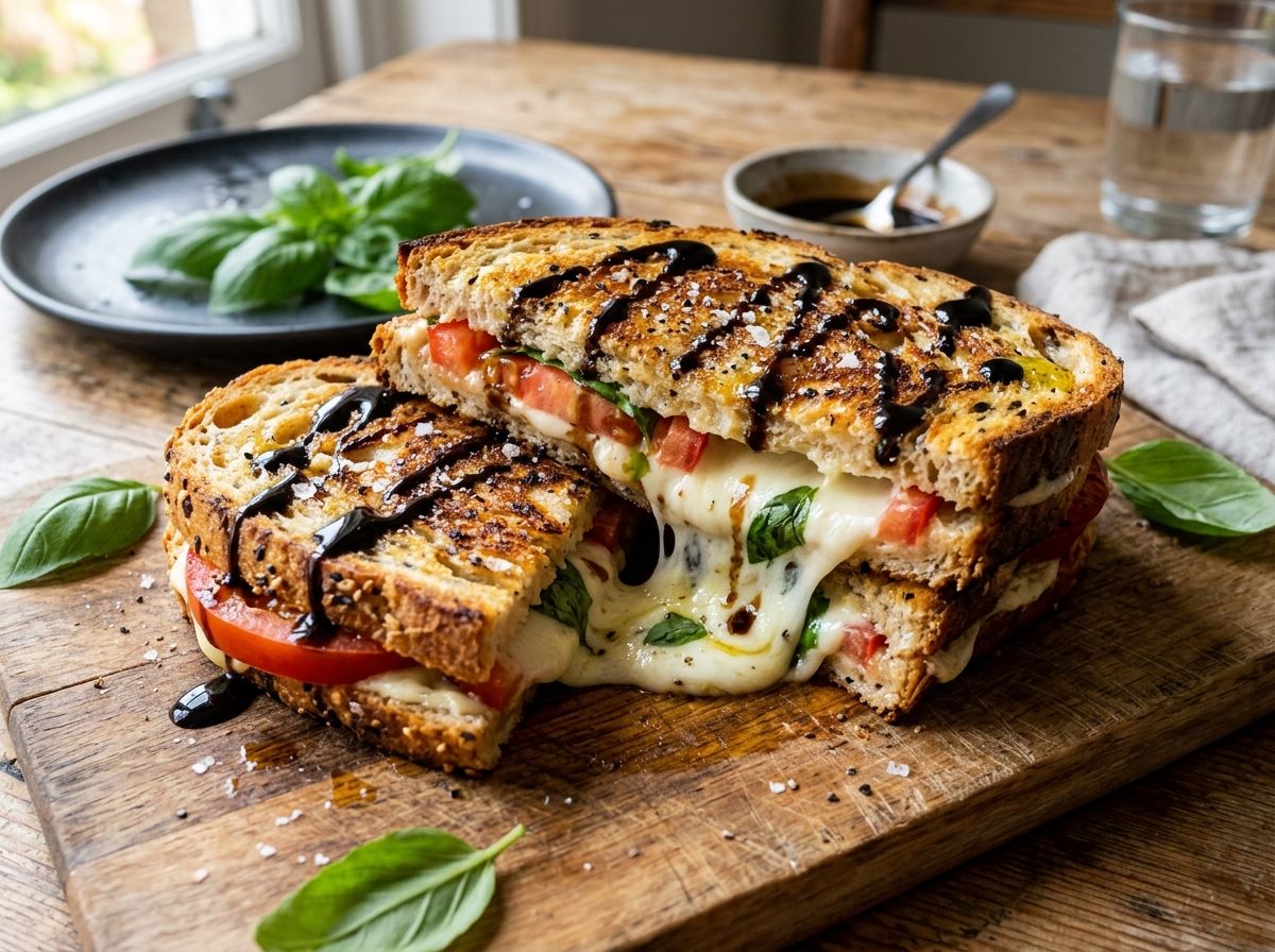 Caprese Toastie with Mozzarella and Basil