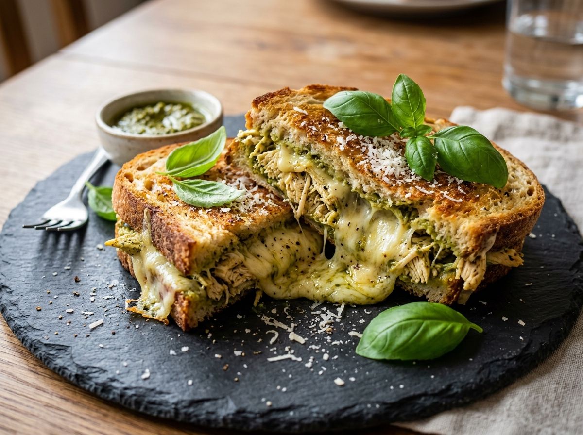 Chicken and Pesto Toastie