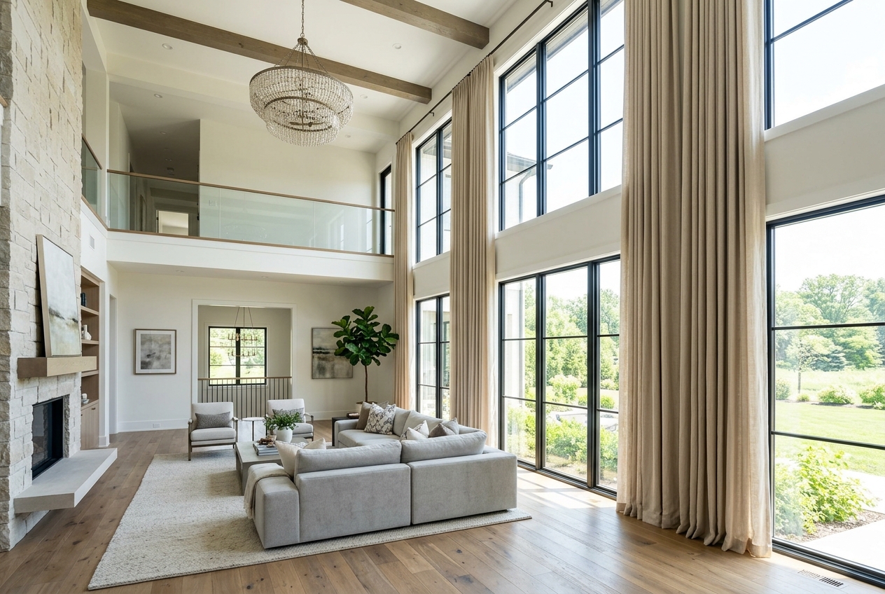 Curtain Ideas for High Ceilings - Idea 13
