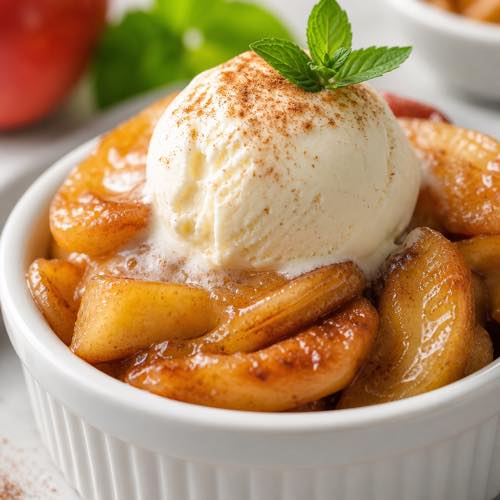 Air fryer recipe for beginners - Warm Baked Cinnamon Apples