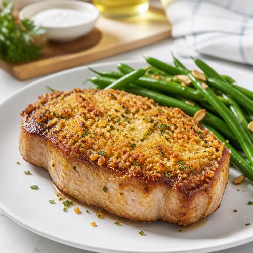 Air fryer recipe for beginners - Parmesan Crusted Pork Chops
