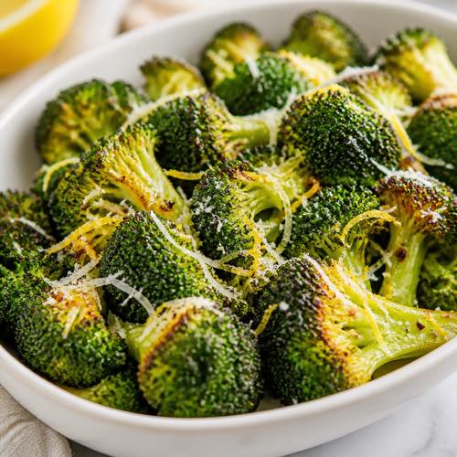 Easy air fryer recipe - Charred Air Fryer Broccoli Florets