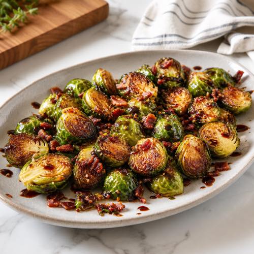 Easy air fryer recipe - Crispy Air Fryer Brussels Sprouts