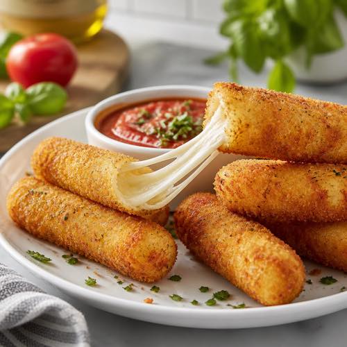 Easy air fryer recipe - Gooey Air Fryer Mozzarella Sticks