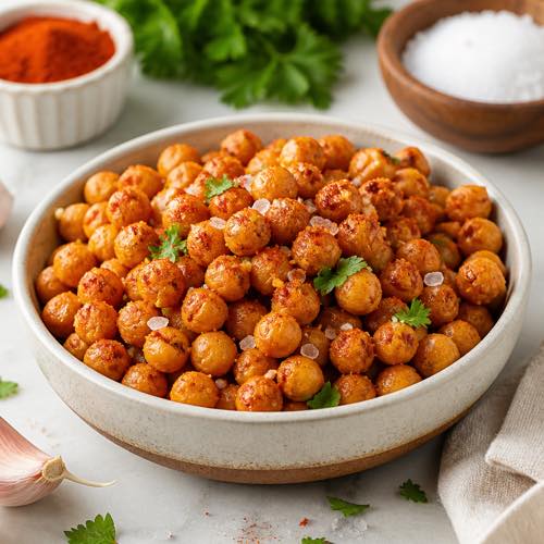 Easy air fryer recipe - Crunchy Air Fryer Roasted Chickpeas