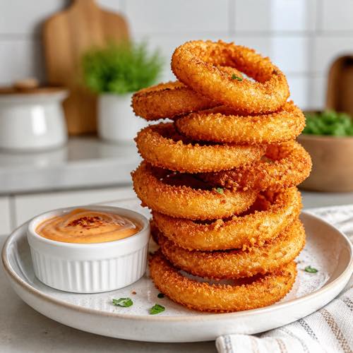Easy air fryer recipe - Crispy Air Fryer Onion Rings