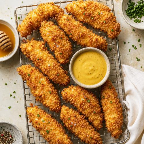 Easy air fryer recipe - Crispy Air Fryer Chicken Tenders