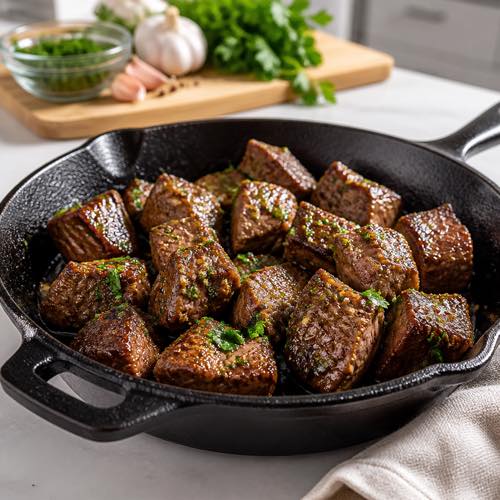 Easy air fryer recipe - Garlic Butter Air Fryer Steak Bites