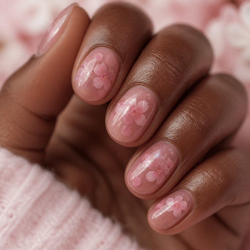 Cherry Blossom Nails Idea 5