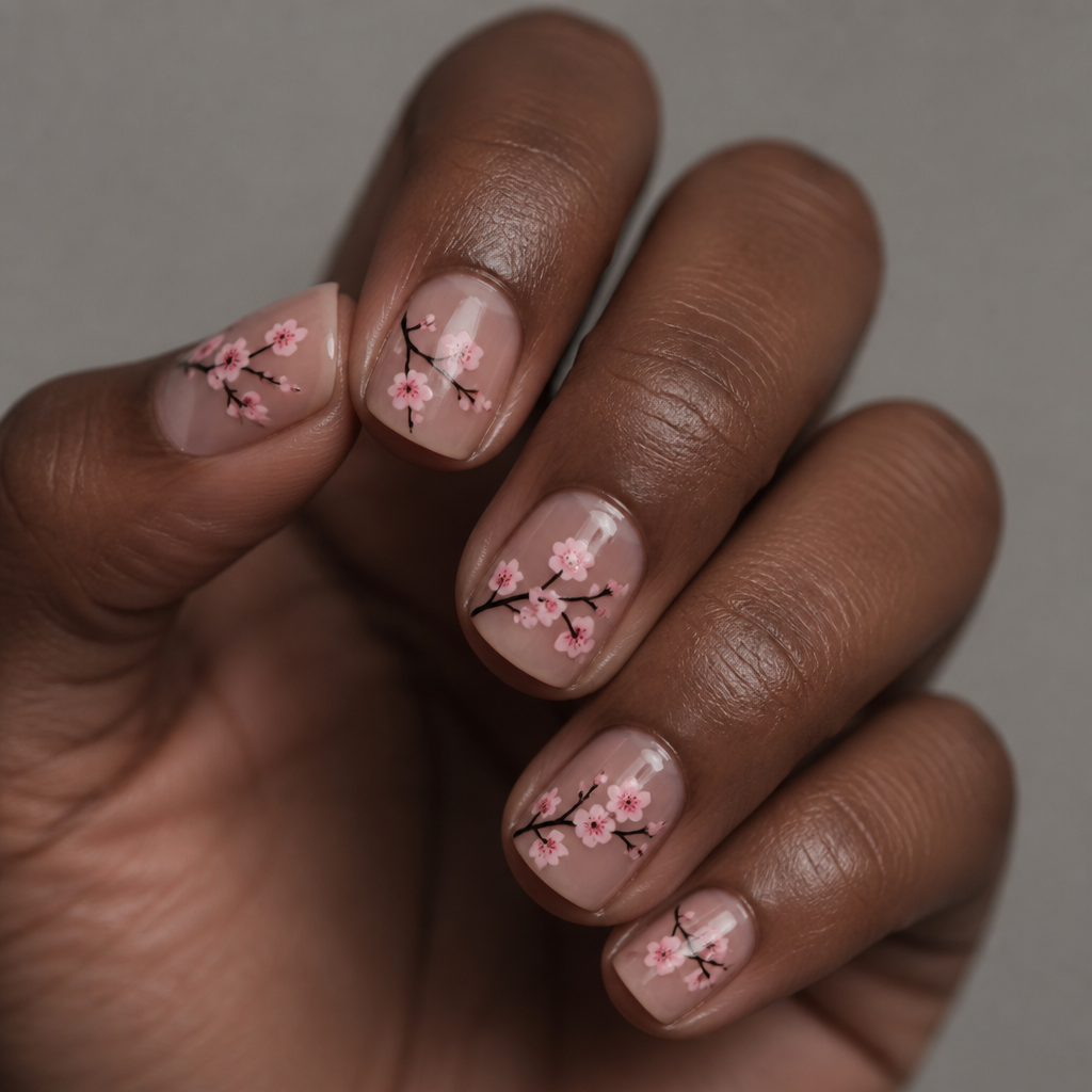 Cherry Blossom Nails Idea 9