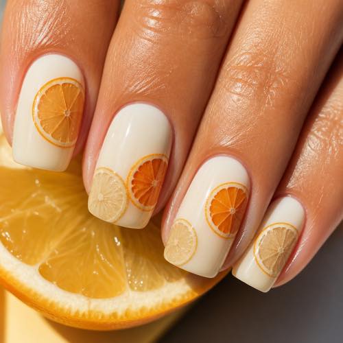 Christmas summer nail design - Citrus Slice Christmas Ornaments