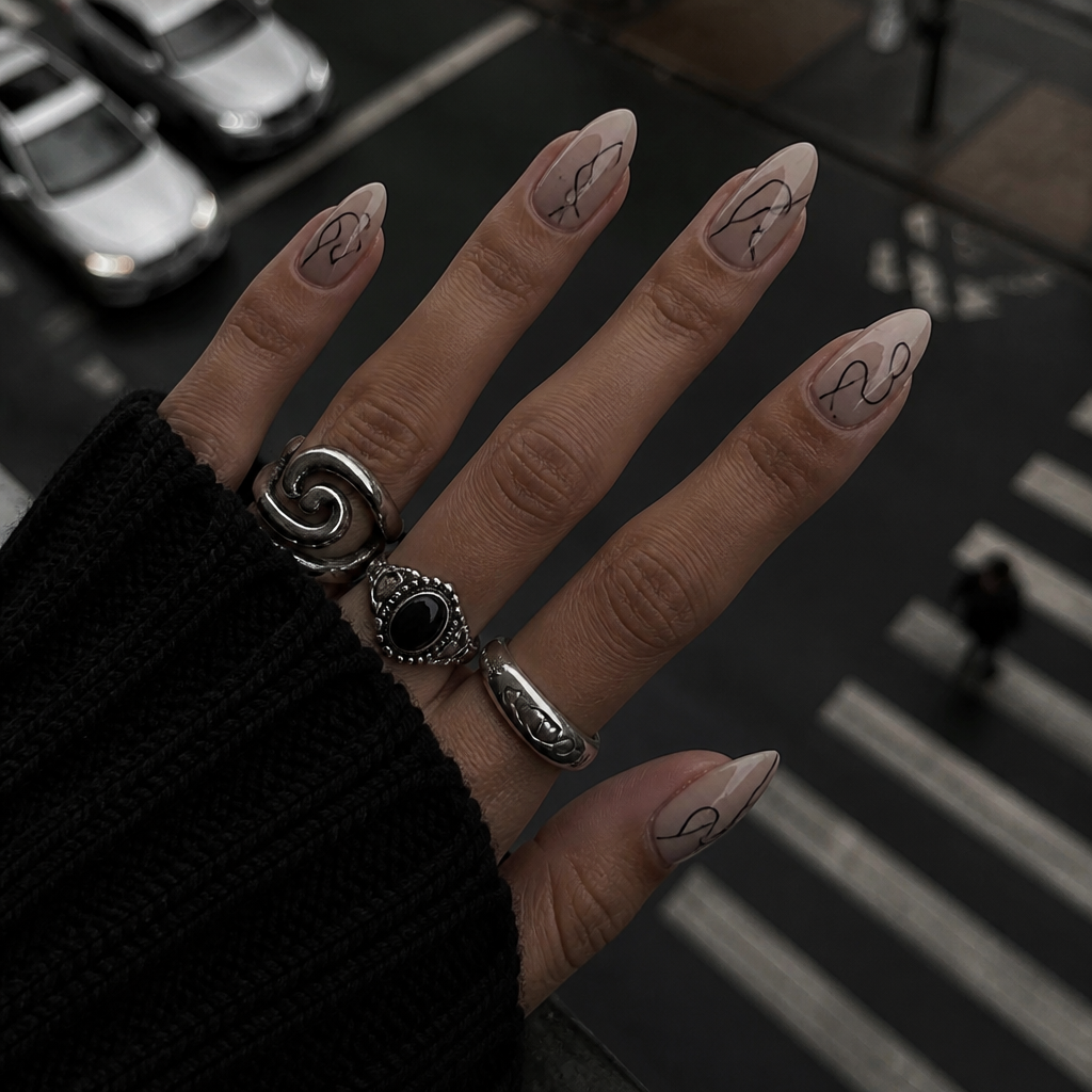 Downtown Girl Nails Aesthetic Idea 3
