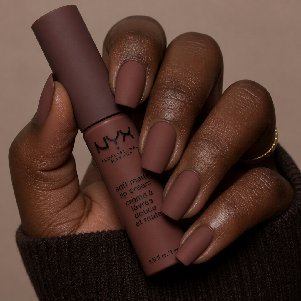 Velvety matte short duck nails acrylic.