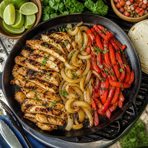 Healthy grilled chicken recipe - Grilled Chicken Fajita Skillet