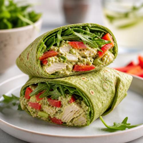 Shredded chicken recipe - Avocado Chicken Salad Wraps
