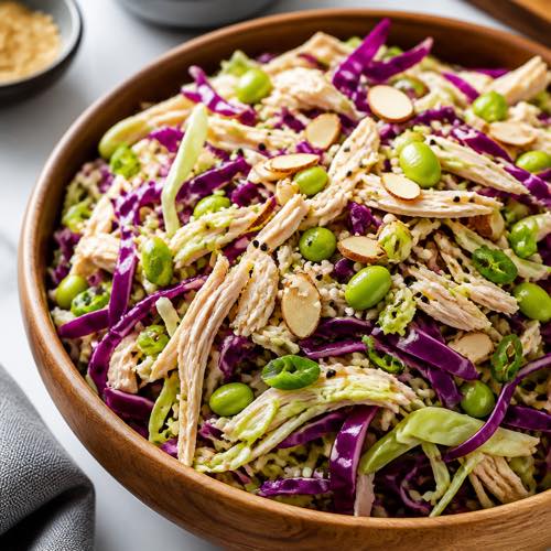Shredded chicken recipe - Crunchy Asian Chicken Cabbage Salad