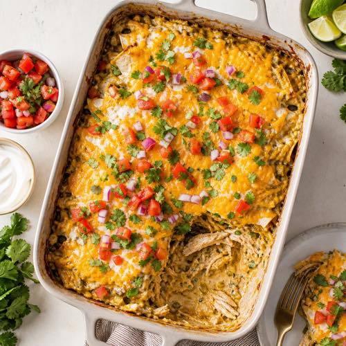 Shredded chicken recipe - Classic King Ranch Chicken Casserole