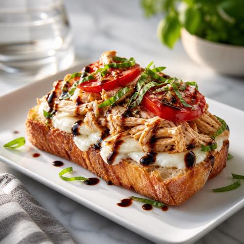 Shredded chicken recipe - Italian Chicken Caprese Melt