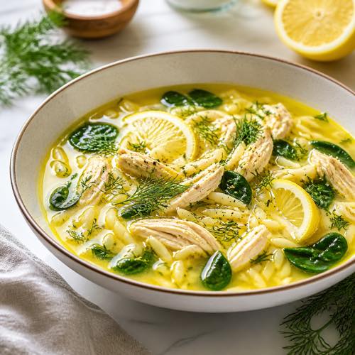 Shredded chicken recipe - Lemon Orzo Chicken Soup