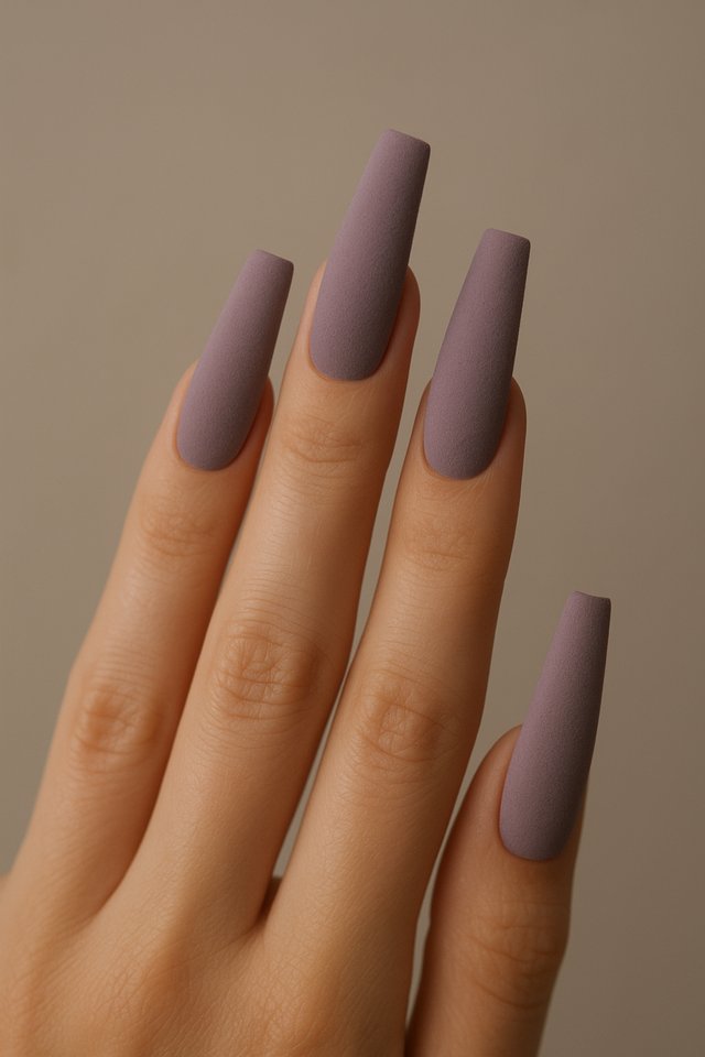 Lavender Matte Nails