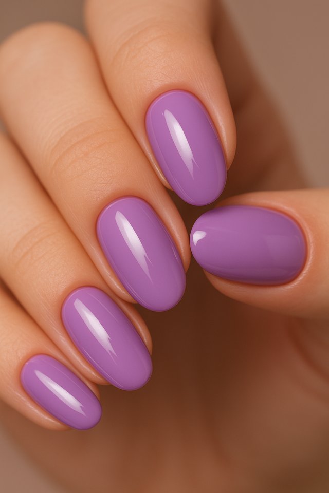 Lavender Gel Nails
