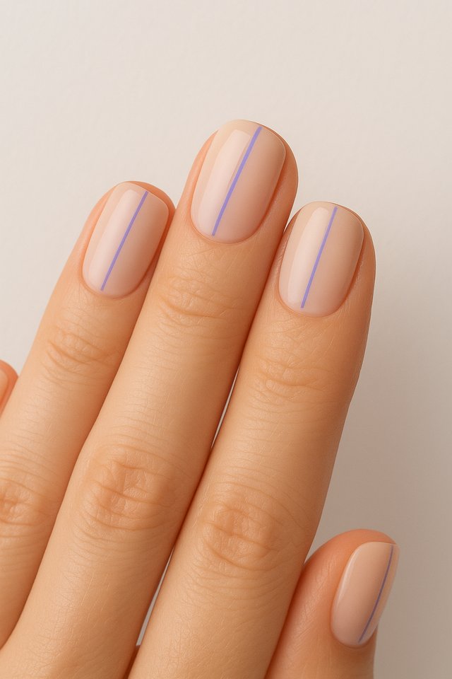 Minimalist Lavender Nails