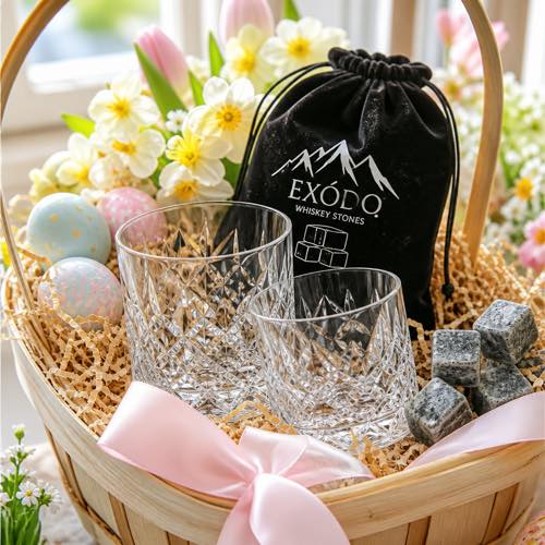 Adult Easter basket idea - Whiskey Tasting Set with Tumblers