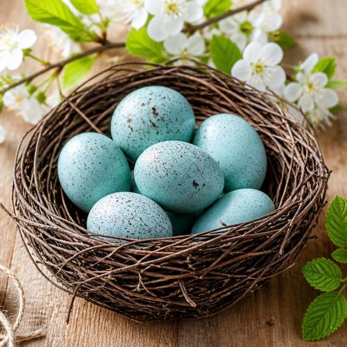 Egg decorating idea - Robin's Egg Speckled Blue