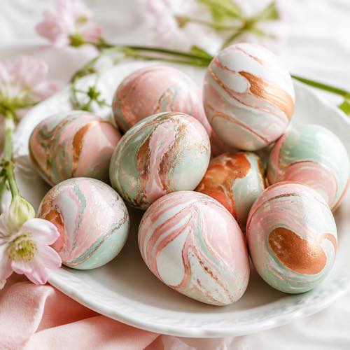 Egg decorating idea - Swirled Nail Polish Water Marble Eggs