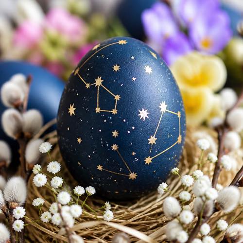 Egg decorating idea - Celestial Night Sky & Constellation Eggs