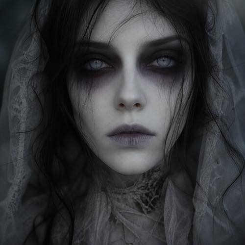 Halloween makeup idea 19: Sunken-Eyed Gothic Ghost costume look