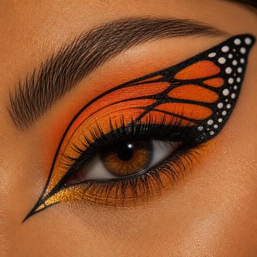 Halloween makeup idea 8: Monarch Butterfly Wing Eyes costume look